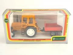 Tractor MTZ-82 Belarus metall with Trailer Bison 1:43 Agat Mossar Tantal