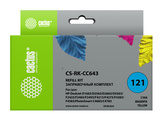 Заправочный набор Cactus CS-RK-CC643 Набор 3x90мл для HP DJ D1663, D2563, PS C4683, C4783