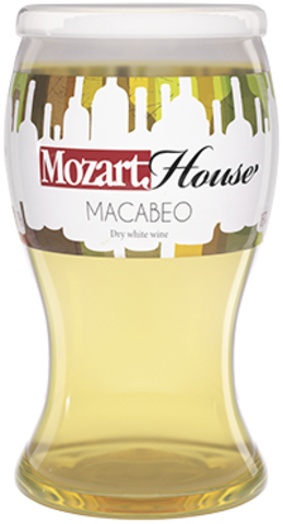 Вино столовое Макабео Моцарт Хаус белое сухое 0,187л.