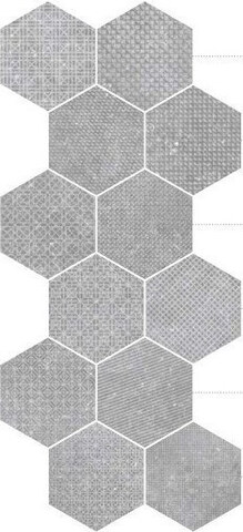 Equipe Coralstone Hexagon Melange Grey Mix 25.4x29.2