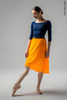 Wrap skirt with elastic waist and ties | neon_orange
