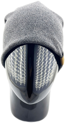 Картинка шапка-бини Skully Wear Hip Hop Casual Loose Men Knitted Pullover Hat dark grey - 6