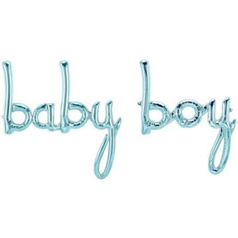Шар надпись baby boy голубая 41 см