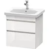 Duravit Durastyle DS648002222 Тумба под раковину, Duravit, Durastyle, ширина, мм-580, глубина, мм-448, высота, мм-610, тип установки-подвесной, форма мебели-прямоугольная, раковина-необходимо заказать, вырез под раковину-один, форма раковины-прямоуго