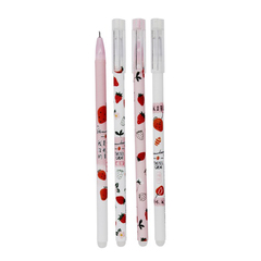 
          Ручка гелевая, пиши-стирай, Basir, синие чернила, серия "КЛУБНИКА", разноцветный корпус