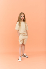 Комплект футболка и шорты (топленое молоко)