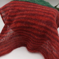 Baby B15 Вспушенная альпака секционное окрашивание 1500м/100гр Красный