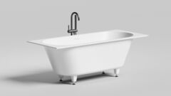 Salini 104713GF  ORNELLA AXIS KIT  170x70 Встраиваемая ванна с овальной чашей, регулируемые ножки, донный клапан 