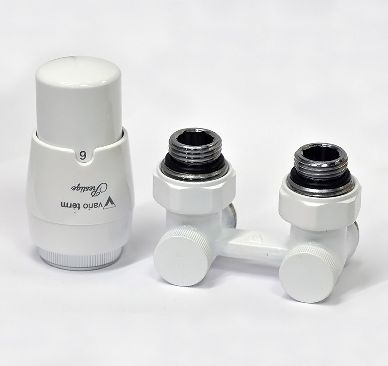 Установочный комплект PREMIUM ELEGANCKIE с термоголовкой PRESTIGE ¾” / ¾” Белый структурный