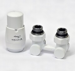 Установочный комплект PREMIUM ELEGANCKIE с термоголовкой PRESTIGE ¾” / ¾” Белый структурный