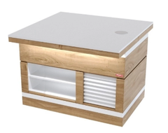 Прилавок нейтральный островной без полки с розеткой REFETTORIO ШС Filin RBN23NSI-КК