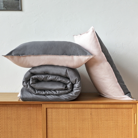 Постельное бельё двустороннее LaPrima сатин (1,5 сп) - Дымка - купить 5