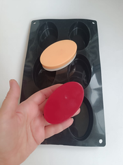 Силиконовая форма Овалы 6шт/лист