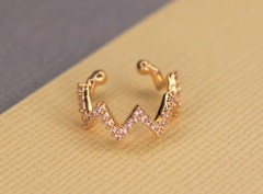 Кафф зигзаг позолота