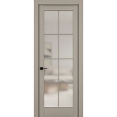 Купить Межкомнатная дверь керамик NC 11 бежевый остеклённая