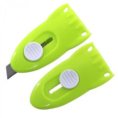 
          Нож канцелярский Alingar, 9 мм, детский мини, "Ракета", с механической фиксацией лезвия, корпус в форме ракеты 6 см, ассорти, блистер