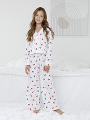 пижама  для девочки  МП 1668/белый Н254
