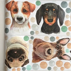 Песики ( не попали в цветовую палитру, цвет уходит в сине-зеленый)