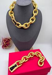 Колье-цепь объемное в стиле Schiaparelli