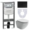 Ceramica Nova CN4002_1001B_1000 Комплект: Подвесной унитаз + Шумоизоляционная панель для инсталляции + Система инсталляции для унитазов с кнопкой смыва