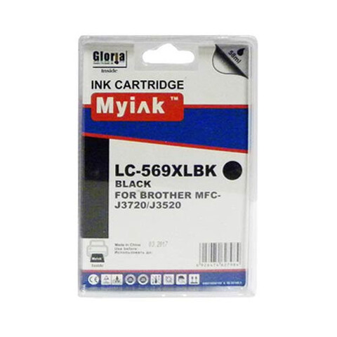 Картридж для Brother MFC-J3520/J3720 (LC569XLBK) Black (58ml, Dye) MyInk