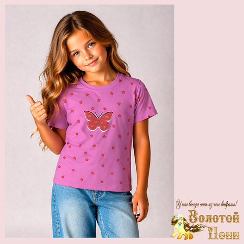 Футболка хлопок д (4-8) 260416-N623