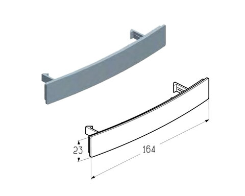 ALUTECH Крышка для ручки HGI006, RAL3004, HGI006.002.12