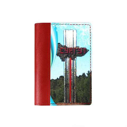 Обложка на паспорт комбинированная "Стелла Сургут", красная.