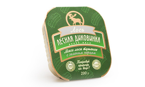 Тушеное мясо лося с зеленым перцем Лесная Диковинка, 200г