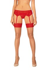 Чулки для пояса OBSESSIVE INGRIDIA Stocking_Телесный + красный