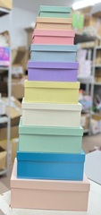 Коробка одиночная, Прямоугольник, МИКС Пастельный, 32*19,5*12,5 см (цвет уточните у менеджеров)