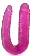 Розовый двусторонний фаллоимитатор Double Headed Dildo - 45 см. - 