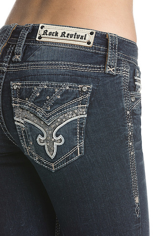 Rock Revival | Джинсы женские LEIKO S203 SKINNY JEAN RP2557S203 задний карман