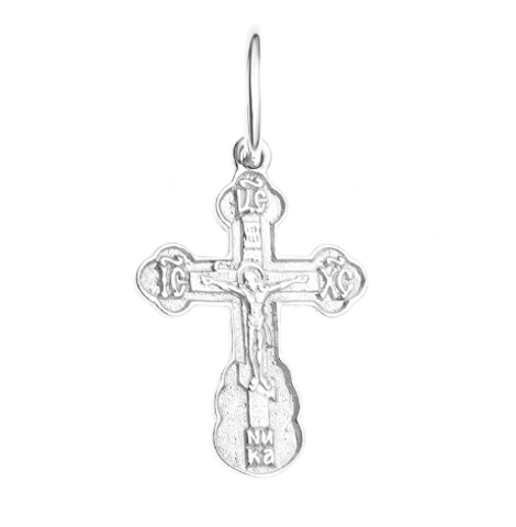 Крест православный нательный серебряный арт. 5-026ч