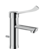 Delabie 2720LEP Смеситель EP для раковины, В.95, Д.120,  тяга+слив, гигиенич. рычаг
