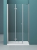BelBagno ALBANO-BS-13-90+100-C-Cr Дверь в проём складывающаяся, с дополнительной неподвижной секцией. Стекло 6 мм, прозрачное, хром