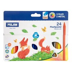 Rəngli karandaş \ Цветные карандаши BOX 24 TRIANG PLASTIPASTEL COLOURS MILAN