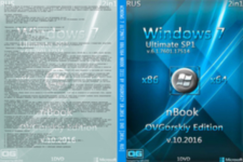 Windows 7 Ultimate x86/x64 nBook IE11 by OVGorskiy 10.2016 1 DVD [2016, RUS]