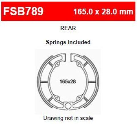 FSB789 Тормозные колодки барабанные MOTO, коробка 2 шт