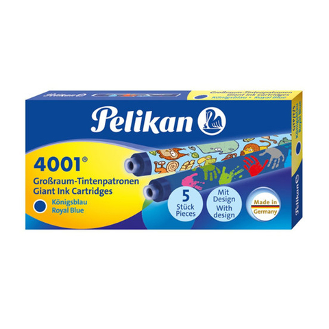 Картридж Pelikan School Ilo 4001 Giant GTP/5 (PL301497) Royal Blue чернила для ручек перьевых (5шт)