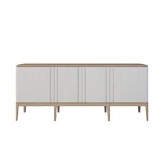 Комод Иконс с 4 дверями (белый/беленый дуб)