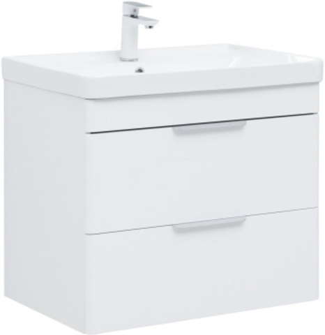 Aquanet 310145 Тумба Ирис new 70 подвесная 2 ящ. цв. белый глянец (310145)
