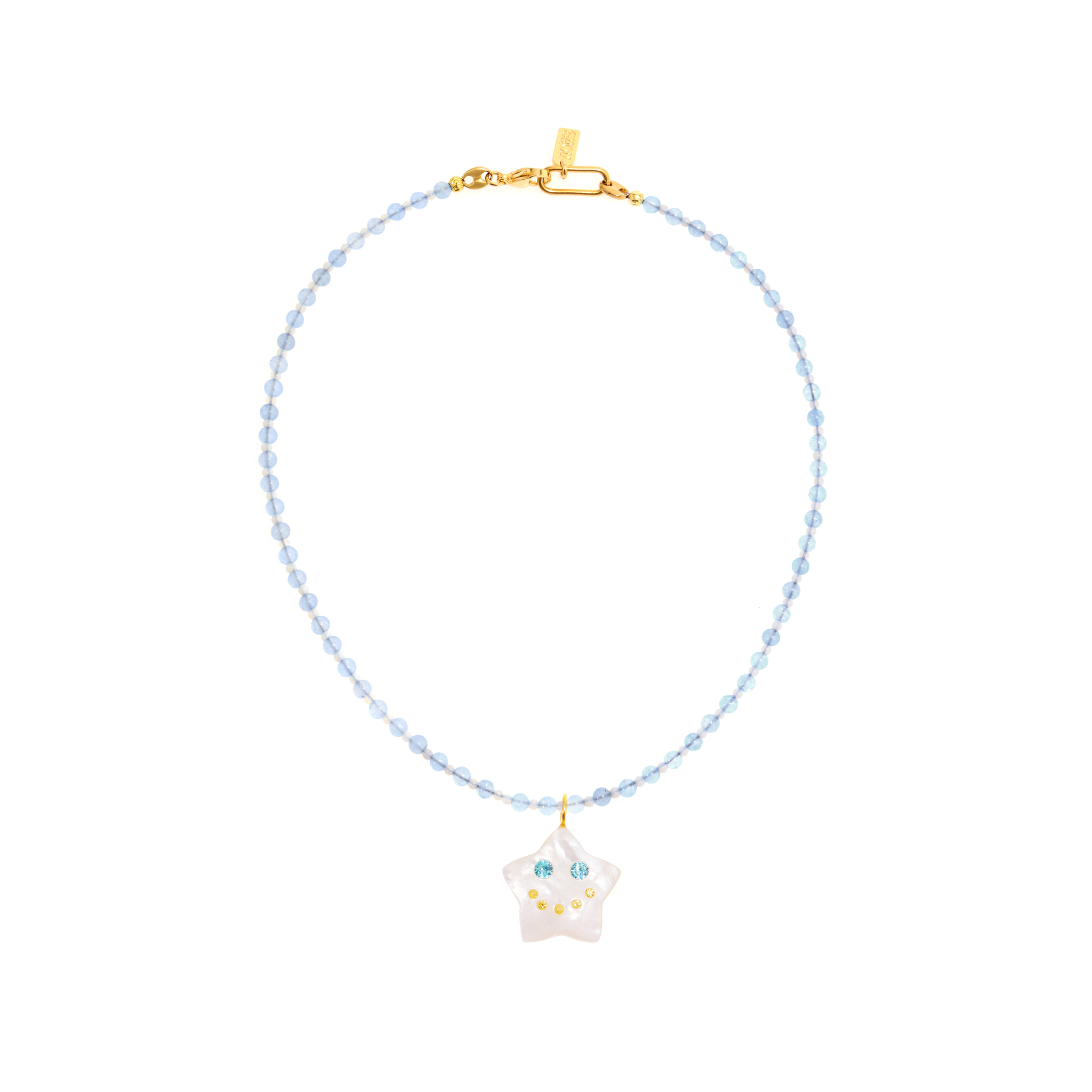 

Колье Lucky Starface Beaded Necklace - Mother of Pearl