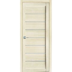 Купить Межкомнатная дверь экошпон 10005 лиственница светлая остеклённая