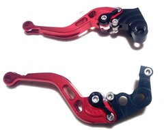 Короткие рычаги тормоза-сцепления Honda CBR 600 RR 2007-2022 / CBR 1000 RR / Fireblade 2008-2016 г.в. / Красный