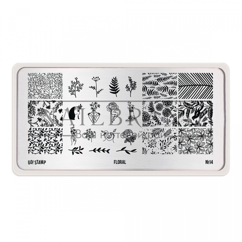 Пластина для стемпинга Go Stamp 14 Floral