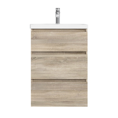 Тумба с раковиной напольная 60 см, 3 ящика, светлый дуб AM.PM Gem S - M91FSX0602OF