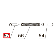 Запчасть №57 для PAG-PC84. Стержень пружины ствола
