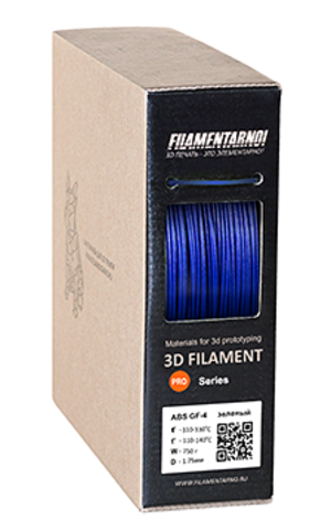 Пластик для 3D-принтера Filamentarno ABS GF-4 синий (750 г)