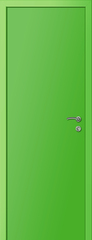 Дверь влагостойкая пластиковая KAPELLI multicolor ДГ RAL 6018 Зеленый + коробка